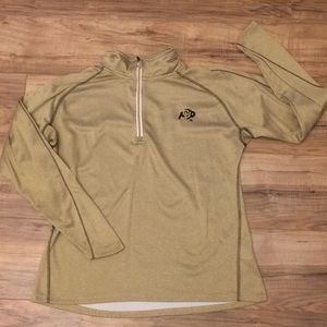 CU Buffs - Half zipper - Gold sweater - Size L